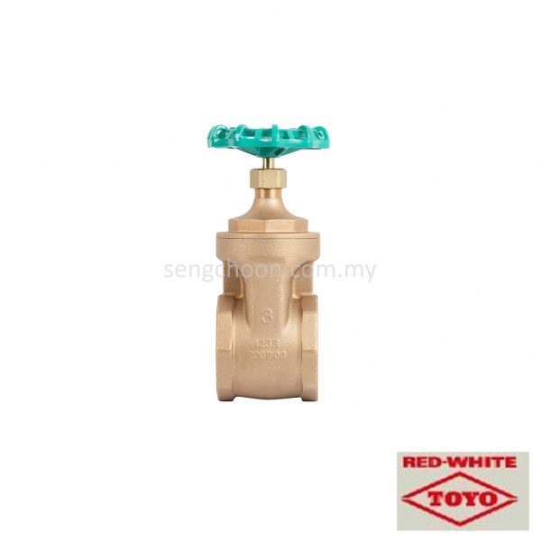 _TOYO CAST BRONZE NRS GATE VALVE BSPT THREADED END, 200 PSI, FIG.206A