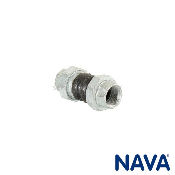 _NAVA DOUBLE SPHERE RUBBER JOINT, GALVANISED UNION TO BSPT THREADED END, 322GE