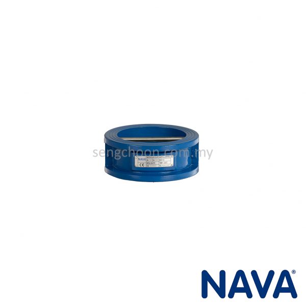 NAVA EPOXY COATED DUCTILE IRON WAFER DUAL PLATE CHECK VALVE, PN16, 814A